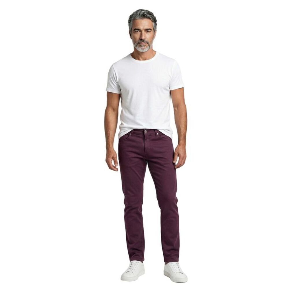 Brunello Cucinelli Burgundy Cotton Men's Pants